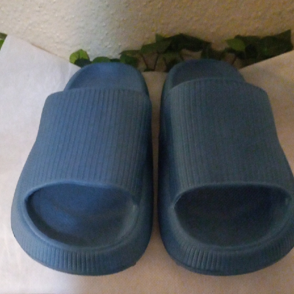 Blue Slide Sandals